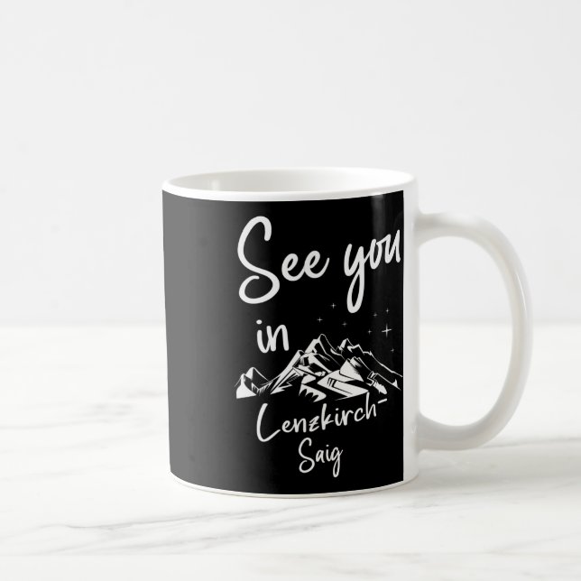 Se dig i Lenzkirch-saig Tyskland Vacation Ski Kaffemugg (Höger)