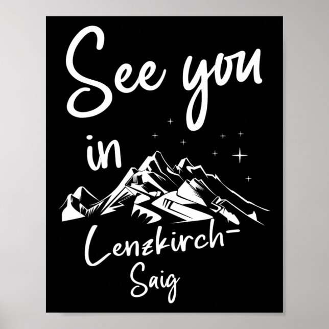 Se dig i Lenzkirch-saig Tyskland Vacation Ski Poster (Framsidan)