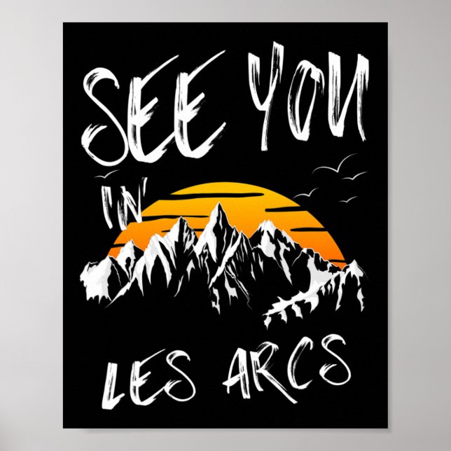 Se dig i Les Arcs Frankrike Vandringssemester Ski  Poster (Framsidan)