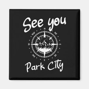 Se dig i Park City Usa Vacation Ski Hiking Comp Magnet