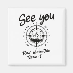 Se dig i Red Mountain Resort Hiking Vacation Ski Magnet