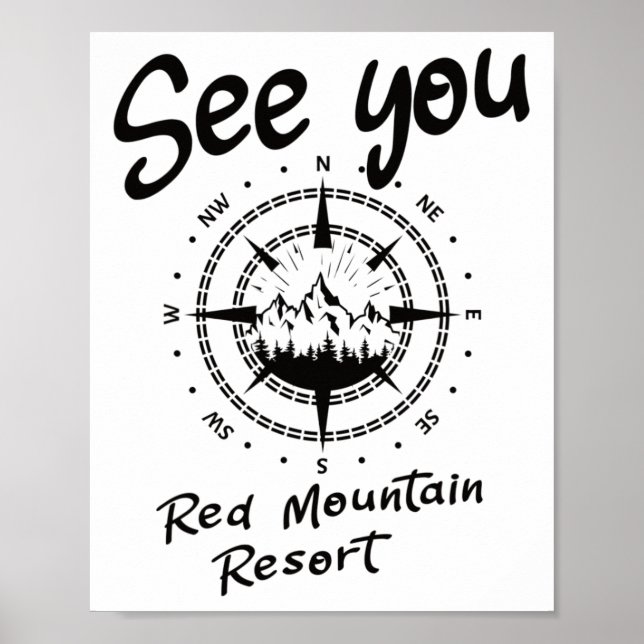 Se dig i Red Mountain Resort Hiking Vacation Ski Poster (Framsidan)