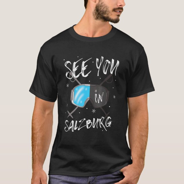 Se dig i Salzburg Salzburger Land Vacation Ski G T Shirt (Framsida)