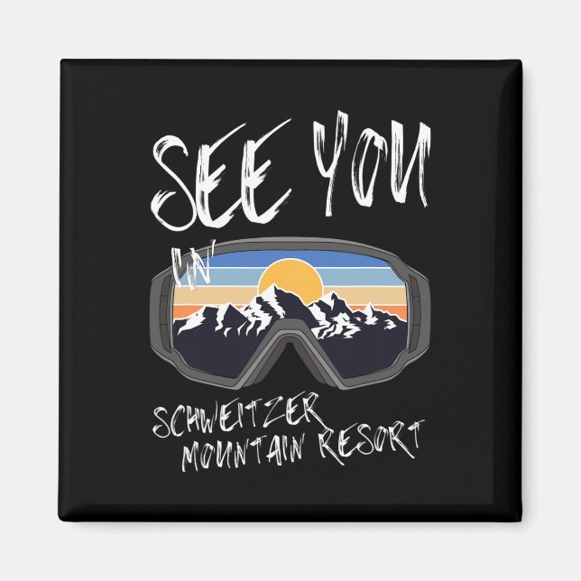 Se dig i Schweitzer Mountain Resort Hiking Vacat Magnet (Framsidan)