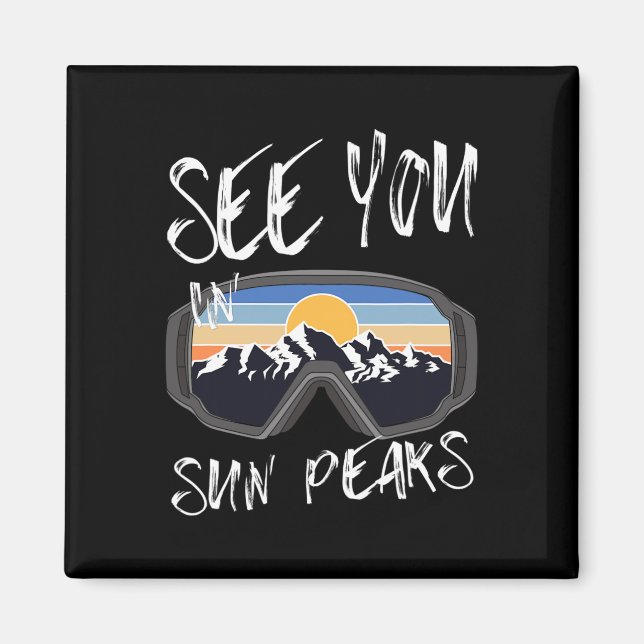 Se dig i Sol Peaks Vacation Ski Gogggles Magnet (Framsidan)