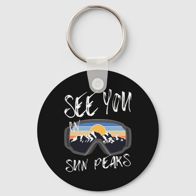 Se dig i Sol Peaks Vacation Ski Gogggles Nyckelring (Framsida)