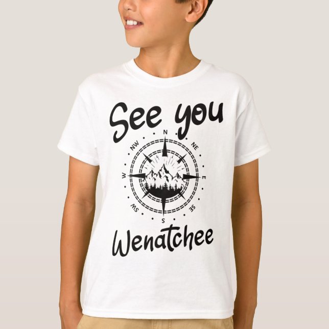 Se dig i Wenatchee Usa Vacation Ski Comp/ T Shirt (Framsida)