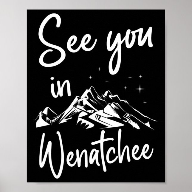 Se dig i Wenatchee Usa Vacation Ski Poster (Framsidan)