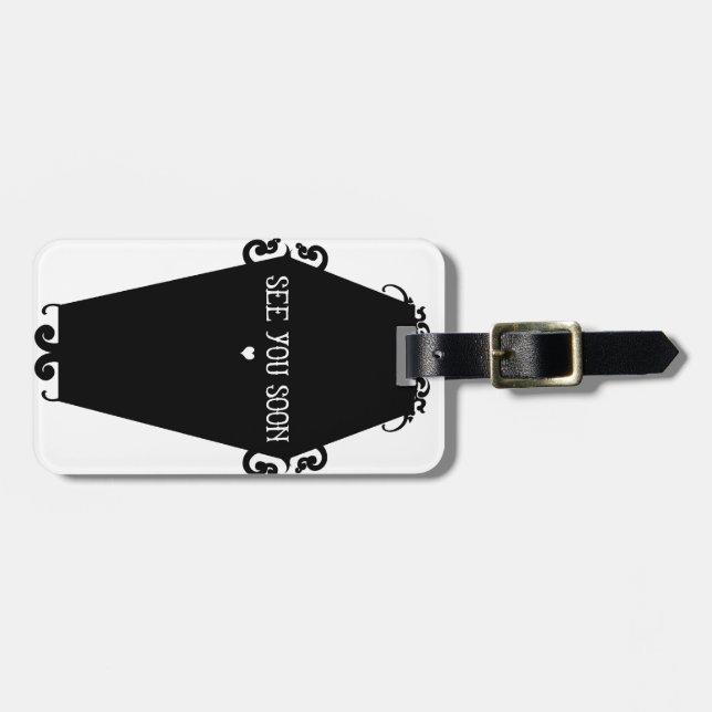 Se dig snart designen för den MementoMori kistan Bagagebricka (Horisontell Framsida)