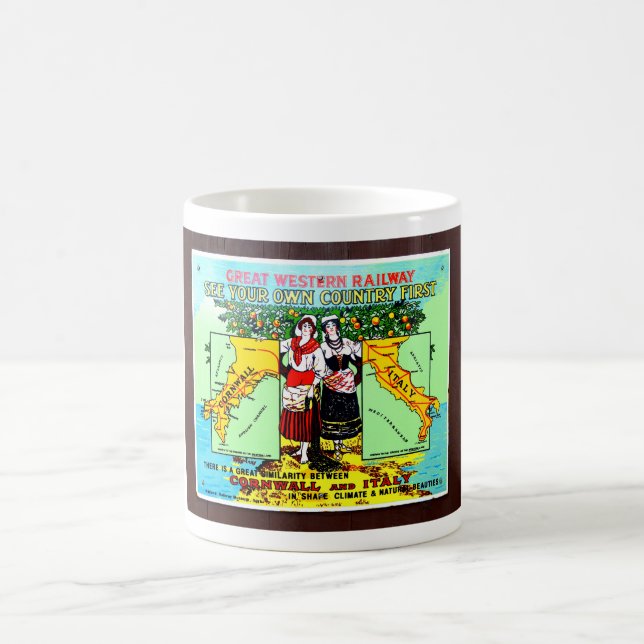 Se din egen land först kaffemugg (Center)