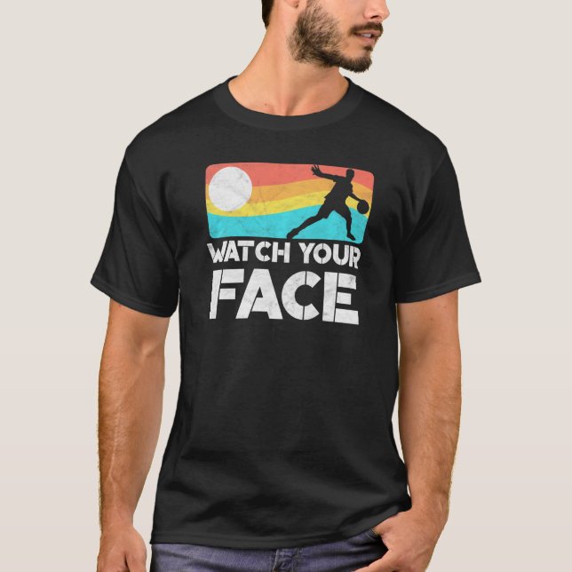 Se ditt Ansikte Dodgeball-Surfa T Shirt (Framsida)