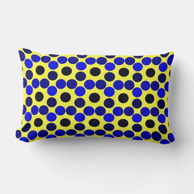 Se Dockor Black och Blue Lumbar Pillow Lumbarkudde (Framsida)
