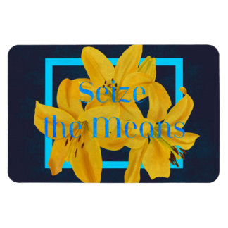 Se Elaken med Blue och Gult Lily Magnet