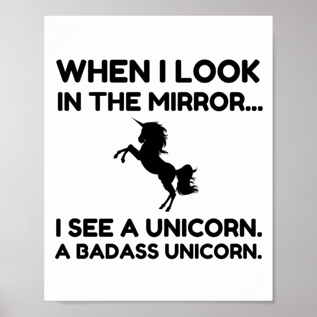 SE EN BADASS UNICORN. POSTER (Framsidan)