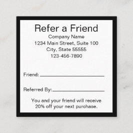 Se en mall för svartvitt för vänner rabattkort