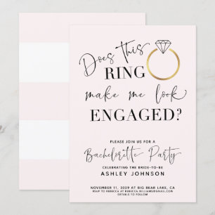 Se engagerad framtid, fru Ring Bachelorette Party Inbjudningar