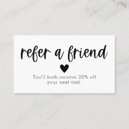 Se ett referenskort för vänstra saloner visitkort