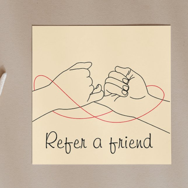 Se ett vänligt Trendig Ljuspersikor Rabattkort (Refer A Friend Trendy Light Peach Pastels Referral Card)