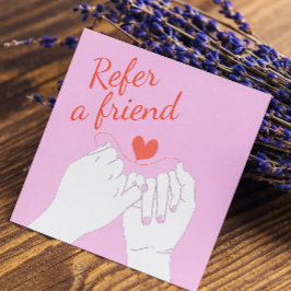 Se ett vänligt Trendig  Rosa Pastel Cute Händer Rabattkort