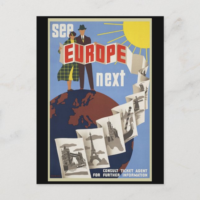 Se Europa nästa Vykort (Framsida)