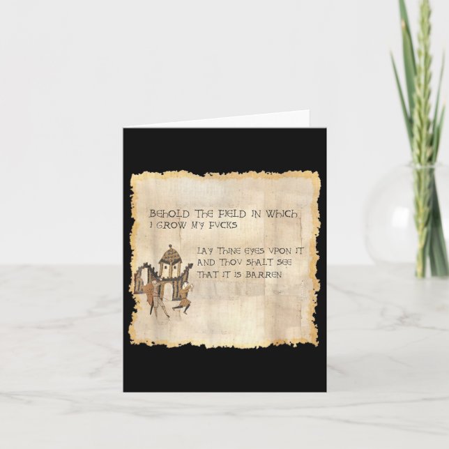 Se Fältet Där Jag Odlar Mina Fvcks, Roligt M Kort (Framsida)