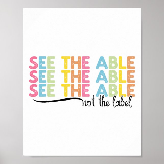 Se förmågan att inte märka autism poster (Framsidan)