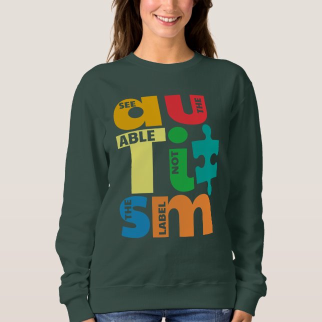 Se förmågan att inte märka autism t shirt (Framsida)