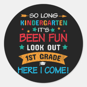 Se första Klass här i Kom Kids Back to school Runt Klistermärke