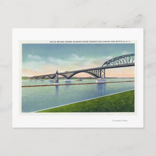 Se fredsbron över Niagarafloden Vykort (Framsida)