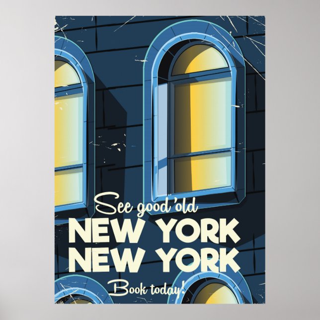Se God Old New york resemålning Poster (Framsidan)