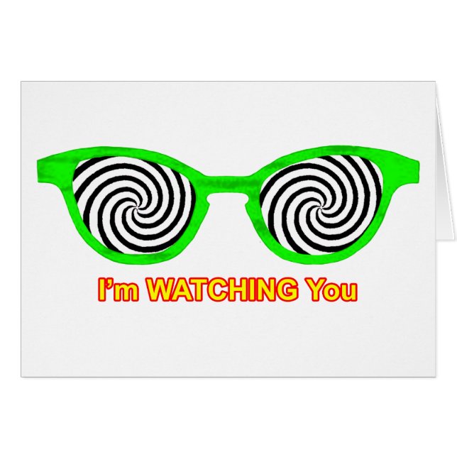 Se Grönten Hypnotize Sunglasses vid MUSEUM Hälsningskort (Framsidan Horizontal)