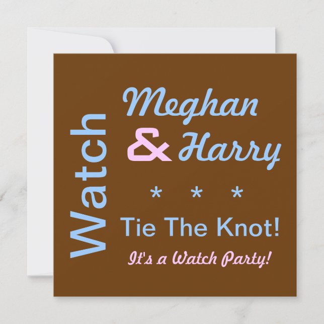 Se Harry och Meghan gifta sig Inbjudan (Framsida)