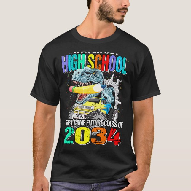 Se högskolan här i Kom Monster Lastbil Di T Shirt (Framsida)