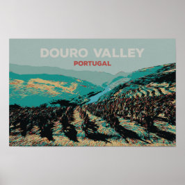 Se illustrationen av Douro-dalen, Portugal Poster