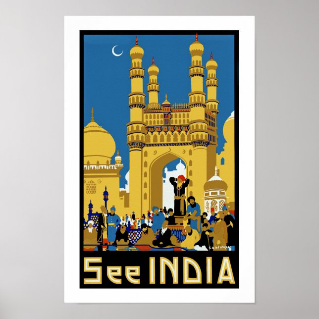Se Indien ~ Hyderabad Poster (Framsidan)