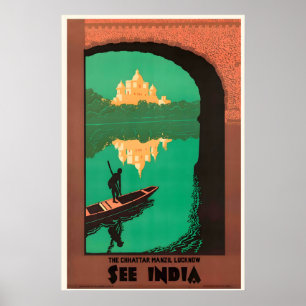 Se Indien Vintage Resa Poster Print