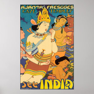 Se Indien Vintage resor Poster