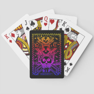 SE INGEN EVIL CEMETERY SKELETON GRAVSTEN, HALLOWEE CASINOKORT