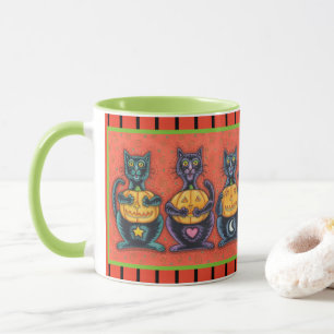 SE INGEN EVIL SVARTA KATTER, HALLOWEEN COMBO MUGG