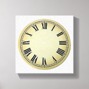 Se ingen Händer Clock Ansikte Wrapped Canvas