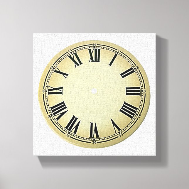 Se ingen Händer Clock Ansikte Wrapped Canvas (Framsida)