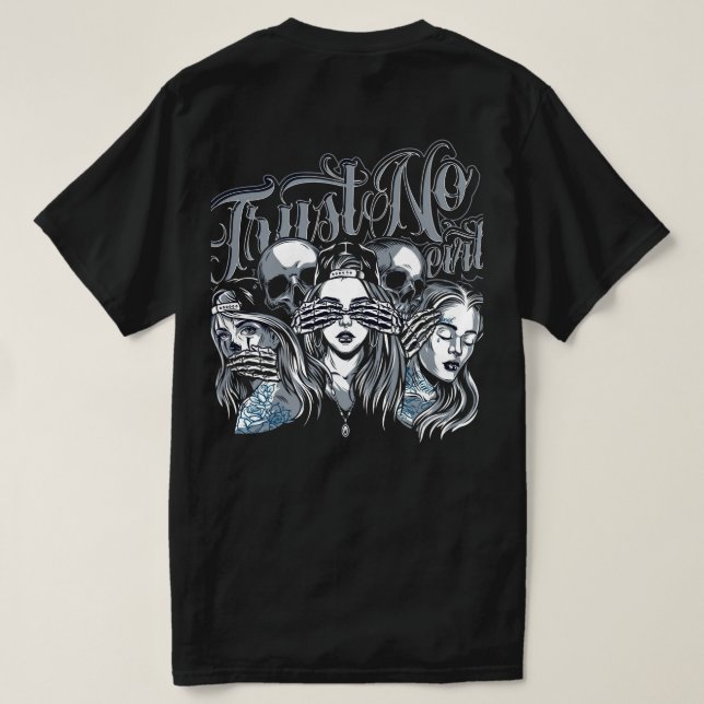 Se ingen ondska, prata ingen ondska" Tatto Flash T Shirt (Design baksida)