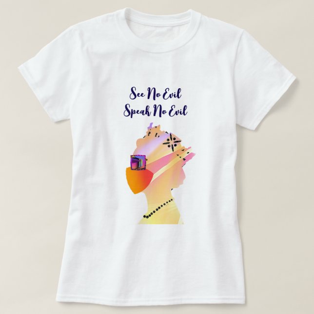 Se ingen ondskefull. t shirt (Design framsida)