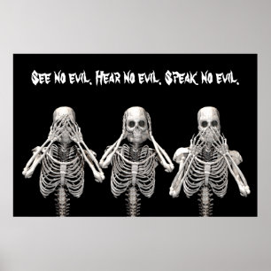 Se inget ont. Hör inget ont. Säg inget ont. Poster