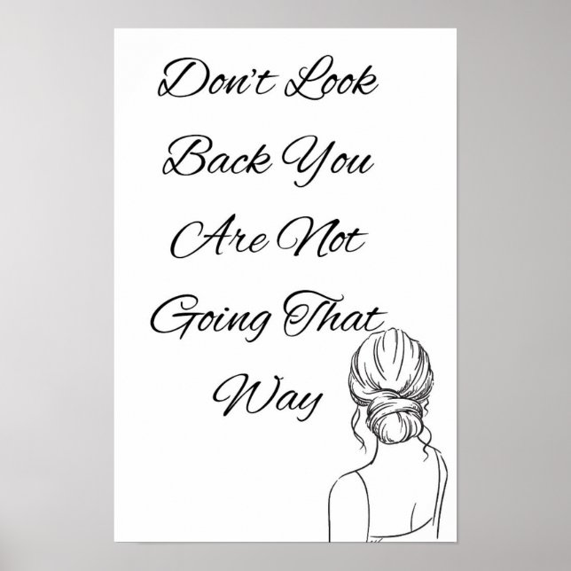 Se inte tillbaka att du inte går så där. poster (Framsidan)