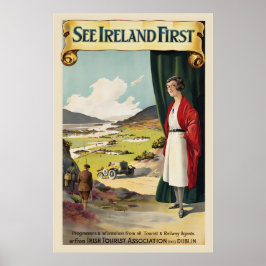 Se Irland först vintage reseinlägg Poster