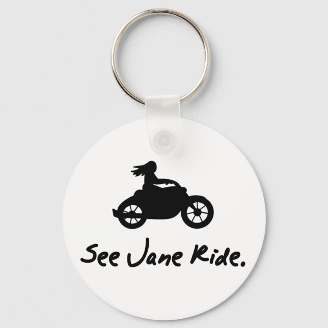 Se Jane Ride Keychain Nyckelring (Framsida)