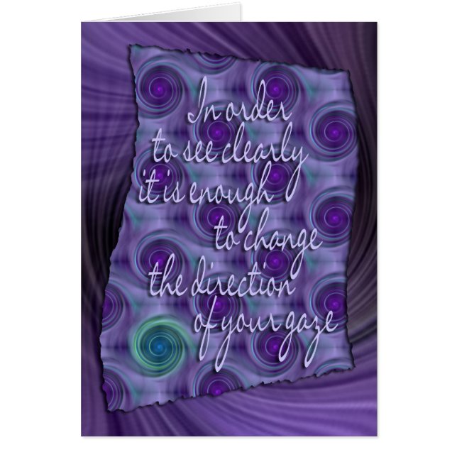 se klart - visdom hälsningskort (Framsidan)