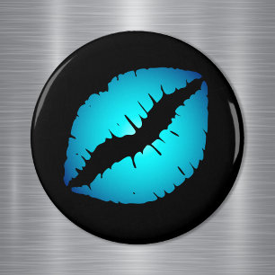 Se Läppar i Bright Aqua Blue Ombre Magnet