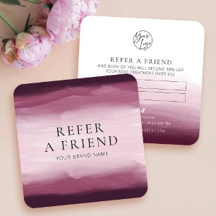 Se Logotypen Friend Red Watercolor Beauty Salon Rabattkort